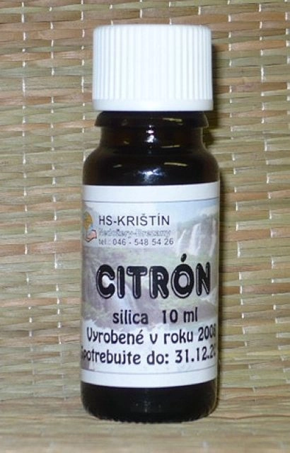 Citron - esenciální olej 10ml CITRON - osvěžuje při duševní námaze, pomáhá při bolestech hlavy, infekcích dýchacích cest, bolestech v krku, snižuje krevní tlak,...
