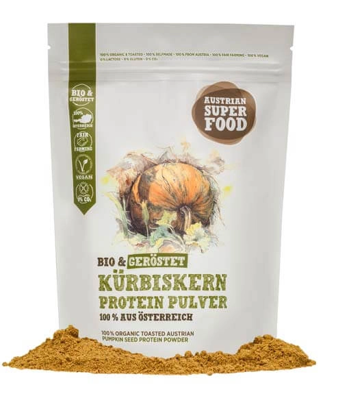 Dýňový protein 350g BIO Dýně 59 % bílkovin pro přirozené budování svalů. Představujeme vám BIO protein ze štýrských dýňových semínek, proteinový prášek...