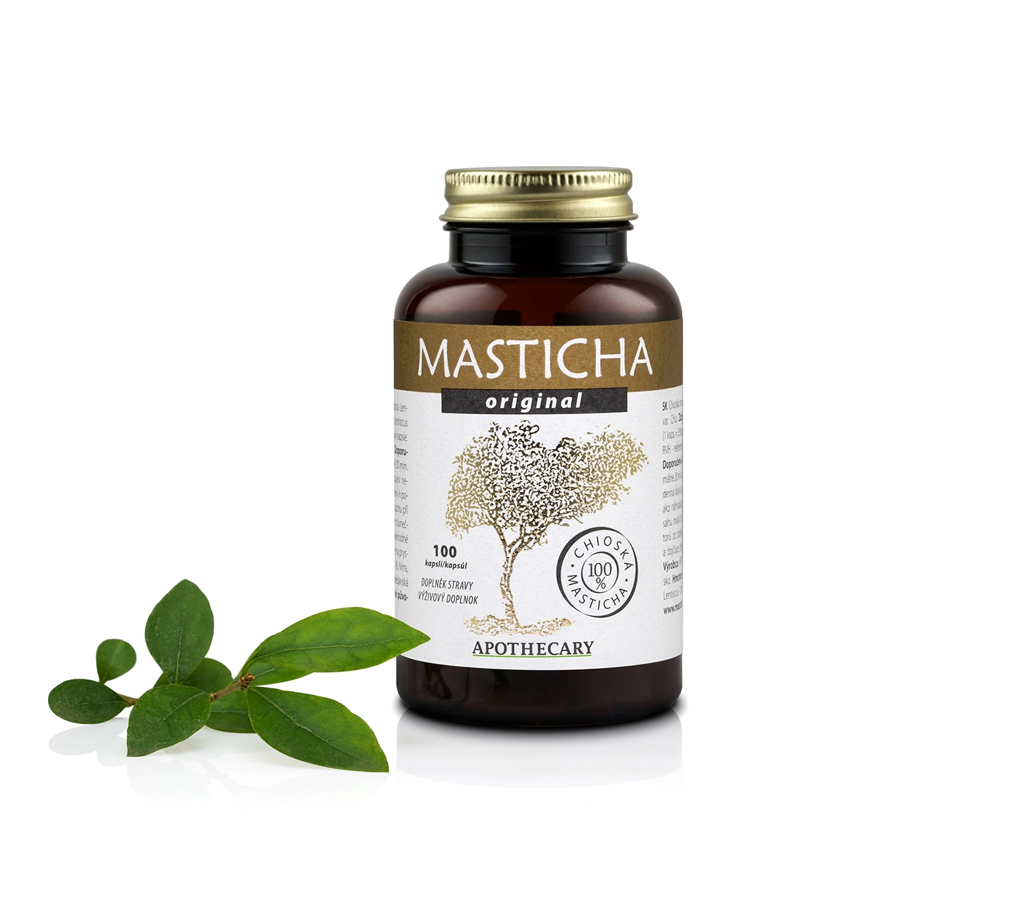 Masticha Original 100 kapslí Chioská mast 100% prášek v obalu pro snadné použití.masticha Original se doporučuje zejména při zažívacích potížích, žaludečních...