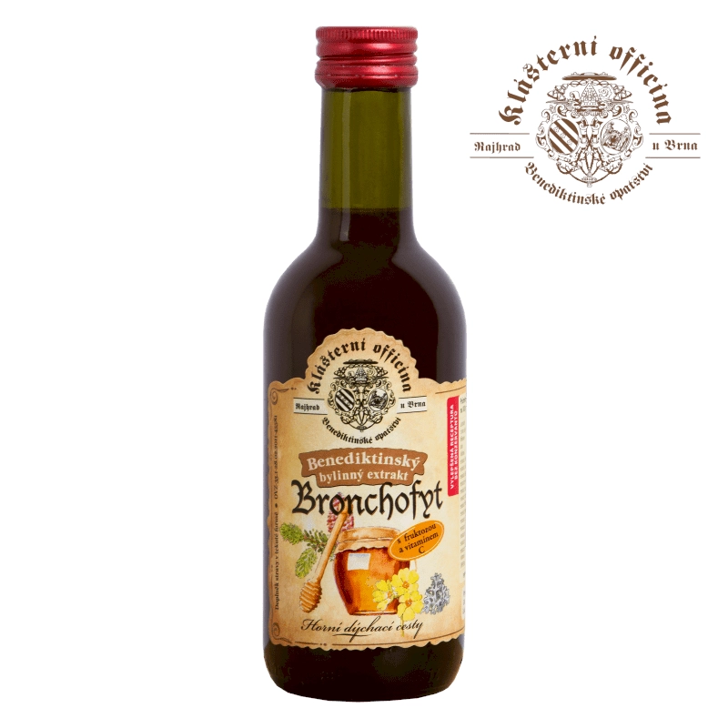 Bronchophyte sirup 250ml Průduškový bylinný sirup s jedlovými, smrkovými a borovicovými výhonky.obsahuje také lesní med, fruktózu a macerát z různých...