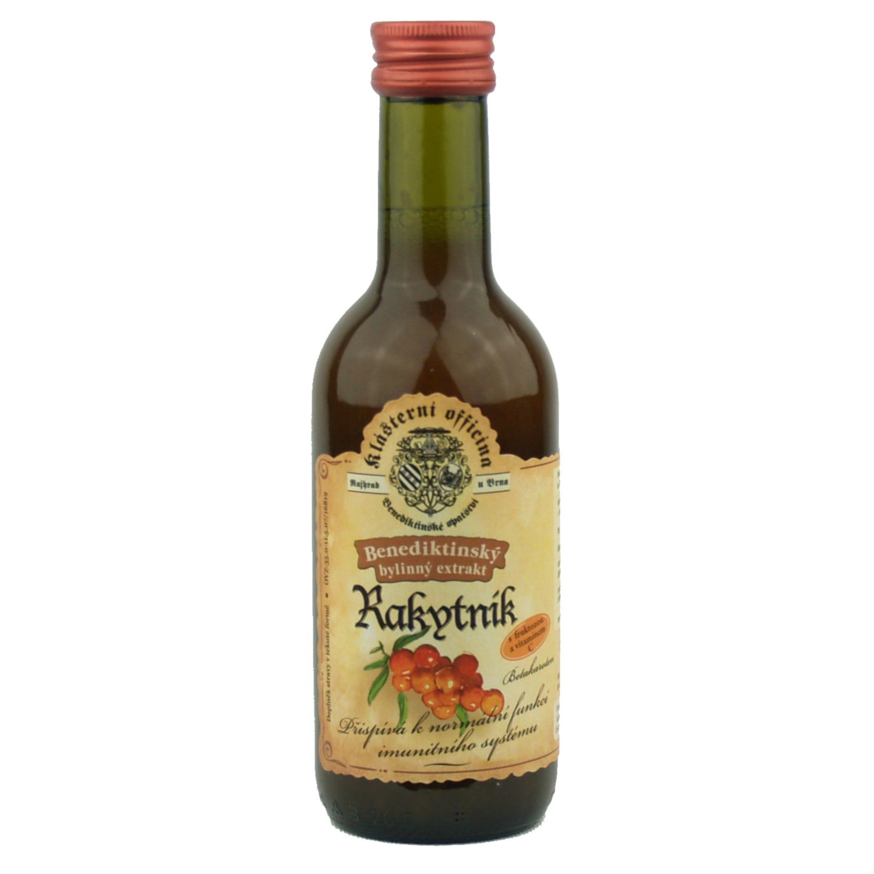 Rakytníkový sirup 250 ml Doporučuje se při infekcích a chřipce. Herbář definuje rakytník takto: Užívá se při infekcích, při rozvoji sklerotických...