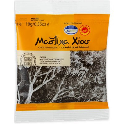 Chioska Masticha krystaly 10g Chioská mast (100%) ve formě krystalů se doporučuje k bělení zubů, dezinfekci ústní dutiny a výraznému snížení mikrobiálního plaku ...