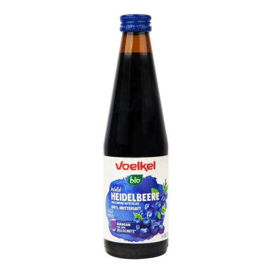 Borůvková šťáva 100% muttersaft 330ml BIO Voelkel Organická borůvková šťáva 100%.Doporučuje se při potížích s trávicím traktem, zejména při průjmech. používá se také při dlouhé...
