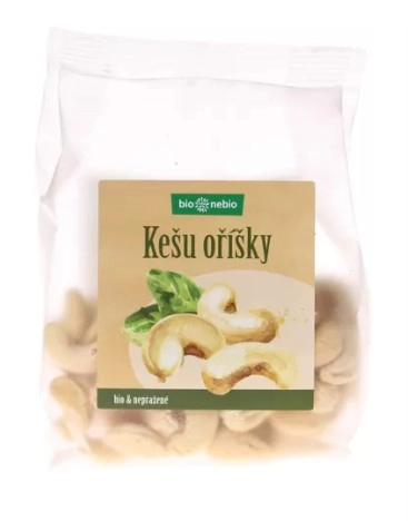 Kešu ořechy 100g BIO Kešu ořechy pocházejí z Indie, kde rostou na stromech vysokých až 12 metrů. Kešu ořechy jsou lehce stravitelné a mají vysoký obsah...