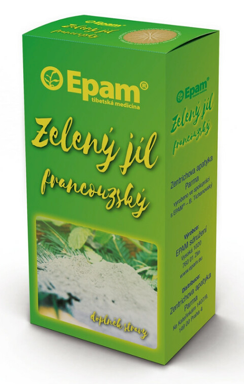 Francouzský zelený jíl Epam 170g Má čisticí, absorpční a detoxikační účinky. Zelený jíl nebo jiným názvem zeolit má absorpční vlastnosti ve střevním traktu...