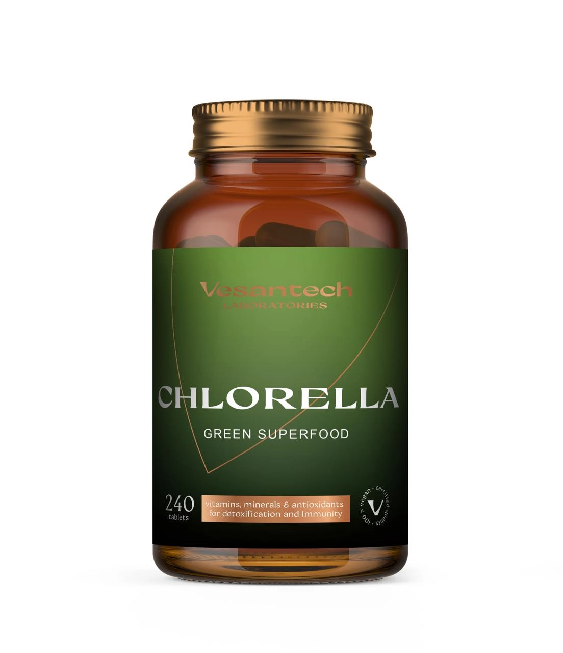 Chlorella BIO Vesantech 240 tablet Chlorella BIO lisovaná do tablet ze sladkovodních řas , která je mimořádně silným detoxikačním prostředkem.Řasa roste a žije v mírném...