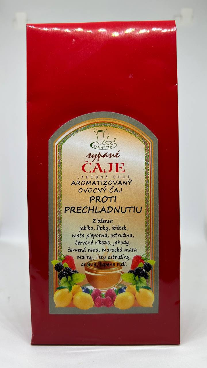 Proti nachlazení - bylinný čaj 50g Vynikající bylinný čaj při prvních příznacích nachlazení. Harmonicky sestavená směs bylin, kterou lze užívat i jako každodenní čaj,...